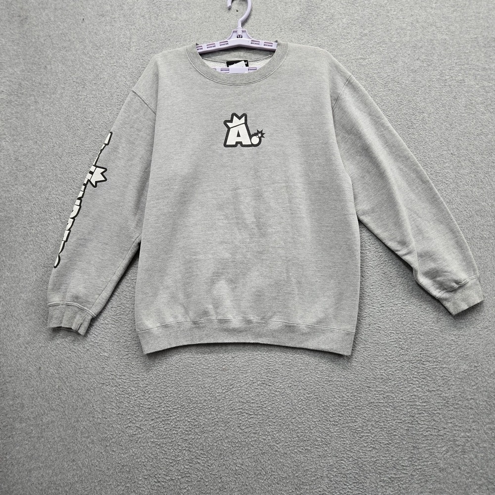 The Hundreds x Acme Skateboards Men Sweatshirt L Gray Fleece Logo Streetwear